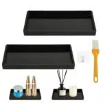 Vassoi da Bagno in Plastica - Vassoi Rettangolari con Gancio e Spazzola