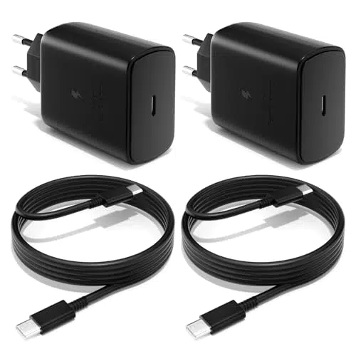 Samsung Caricabatterie Veloce 45W USB C per Galaxy S24/S23/S22/S21 Ultra/Note 20/10/9