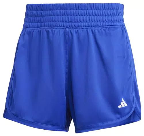 adidas Pantaloncini Corti Donna Pacer Essentials a Vita Alta in Maglia