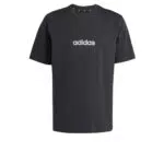 adidas Uomo Essentials Linear Single Jersey Tee, Dark Blue/White