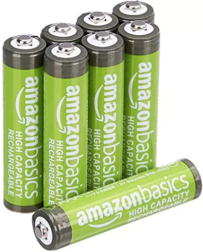 Amazon Basics Batterie Ricaricabili AAA NiMH 850 mAh, Fino a 500 Ricariche