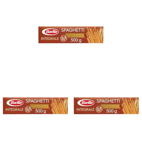 Barilla Pasta Spaghetti Integrali, Pasta Lunga di Semola Integrale di Grano Duro - 500 g