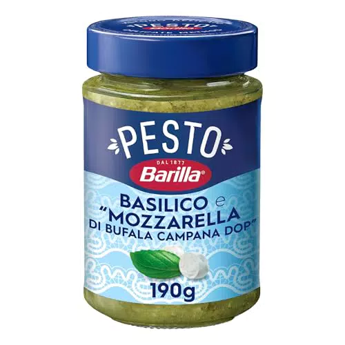 Barilla Pesto di Basilico e Mozzarella di Bufala DOP, Sugo Pronto per Pasta