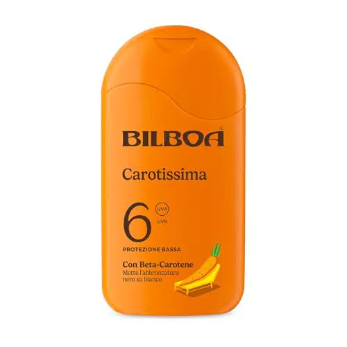 Bilboa Carotissima Abbronzante Corpo SPF 6 con Betacarotene, Resistente all'Acqua