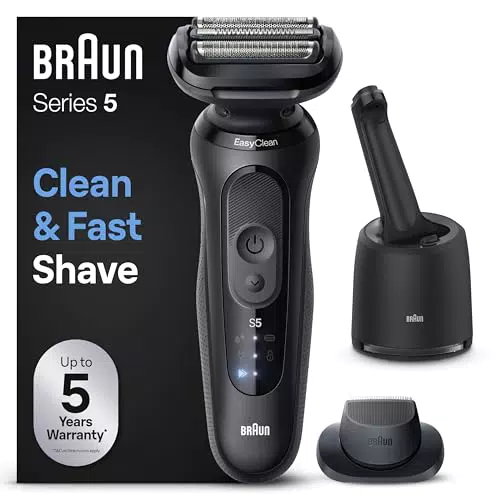 Braun Rasoio Elettrico Series 5 con Stazione SmartCare e Accessori EasyClick