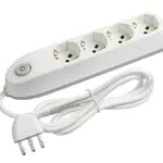 BTICINO Ciabatta Multipresa Elettrica Poker con Interruttore e Cavo 1,5m
