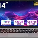 Bvate PC Portatile 14 Notebook Celeron N4020, Win 11, 128GB ROM, SSD Espandibile