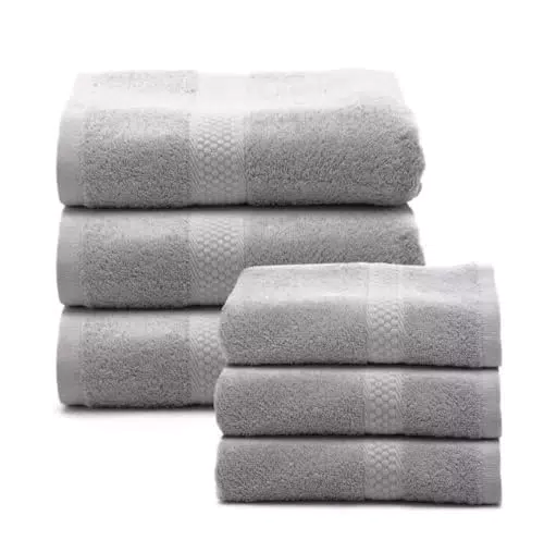 Caleffi Set di Asciugamani in Morbida Spugna 100% Cotone per Bagno e Viso