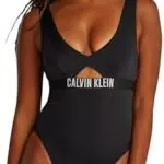 Calvin Klein Donna Costume da Bagno One Piece Schiena Scoperta