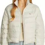 Calvin Klein Donna Piumino Down Shine Lucido, Avorio