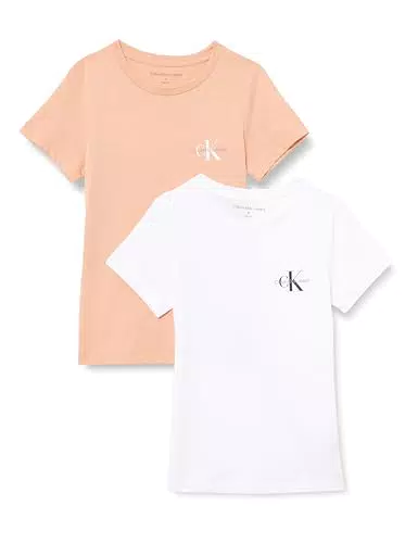 Calvin Klein T-Shirt Donna Maniche Corte Monologo Tee Slim Fit