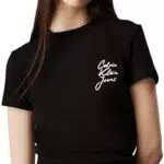 Calvin Klein Maglietta S/S Donna Script Institutiona