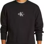 Calvin Klein Felpa Uomo Monologo Waffle Scollo Rotondo