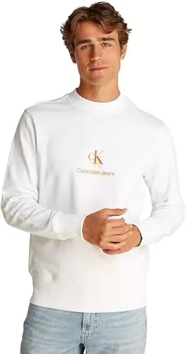 Calvin Klein Felpa Shadow Logo Crew Neck Regular Fit Uomo