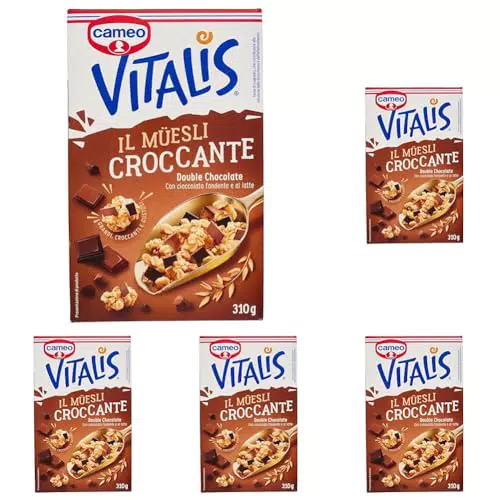 Cameo Vitalis Muesli Croccante Double Chocolate con Fiocchi d'Avena Integrali