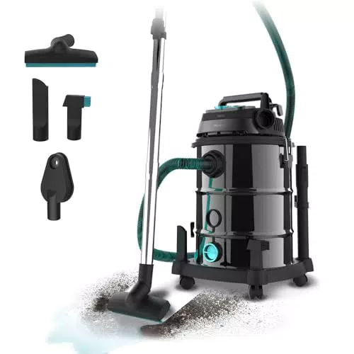 Cecotec Aspiratore per solidi e liquidi 30 L Conga Rockstar Wet & Dry Steel Pro. 1600 W