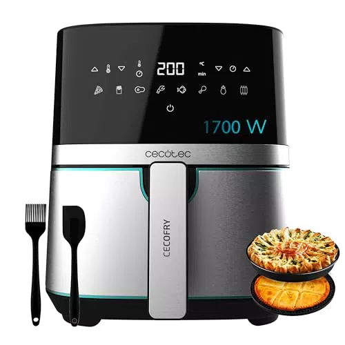 Cecotec Friggitrice ad Aria 5,5L - Modello Cecofry Full Inox 5500 Pro, Digitale e Touch