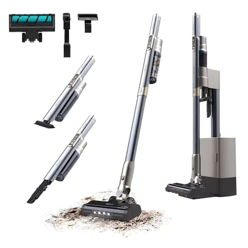 Cecotec Scopa Elettrica 2100 Station con Base Autosvuotante e Motore Brushless