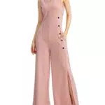 Cherfly Tuta Donna Elegante Estiva Senza Maniche Jumpsuit Pantaloni a Gamba Larga