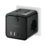 Ciabatta Elettrica Multipresa 4 Prese Universali 10/16A e 2 USB A+C con Interruttori
