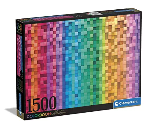 Clementoni Puzzle Pixels 1000 pezzi - Collezione ColorBoom, Divertimento per Adulti