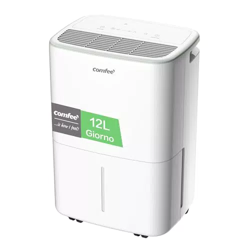 Comfee Deumidificatore CDDOE-12DEN7-QA3 per Casa, 12L/24h, Poco Rumoroso