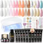 COSCELIA Kit Ricostruzione Unghie con Lampada e Gel per Nail Art Professionale