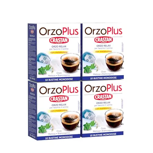 Crastan OrzoPlus: Bevanda Notturna con Melatonina e Biancospino per il Relax