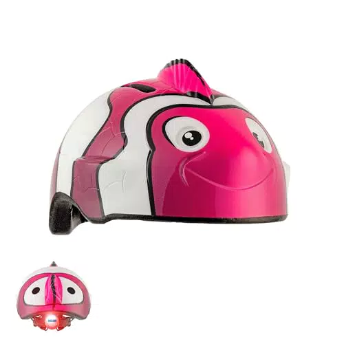 Crazy Safety Casco per Bici Regolabile per Bambini 2-7 Anni, Sicurezza in Movimento