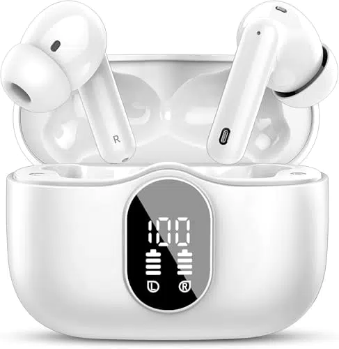 Cuffie Bluetooth HiFi con 4 Microfoni, Cuffiette Wireless Impermeabili IP7