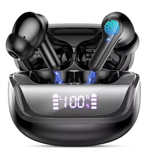 Auricolari Bluetooth 5.4 Cuffie Senza Fili con Cancellazione Rumore e Impermeabilità