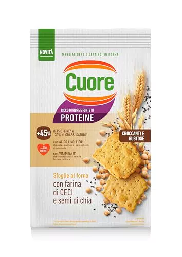 Cuore Sfoglie Croccanti di Ceci, Farina di Orzo, Avena e Semi di Chia