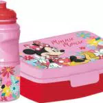 Disney Borraccia e Sandwich Box per Bambini in Plastica con Sicurezza Antiscivolo