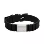 Emporio Armani Bracciale da uomo in acciaio e silicone, modello EGS3079040