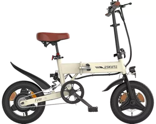 Eskute F200 Bicicletta Elettrica Pieghevole 14" con Display LCD e Autonomia 50KM