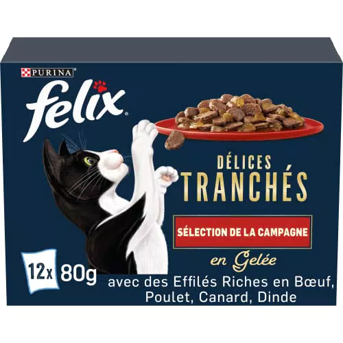 Felix Delizie Campagna - Alimento Completo per Gatti Adulti 80g