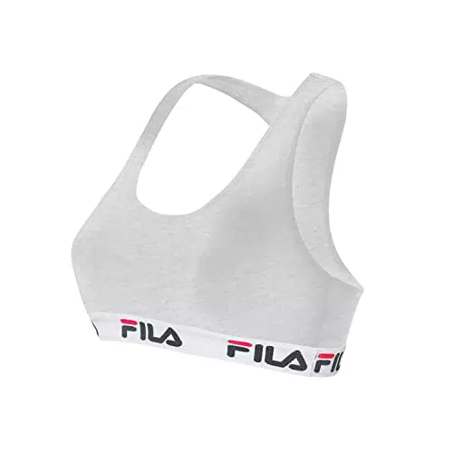 FILA Reggiseno Donna Cotone, Reggiseno Sportivo, Senza Ferretto