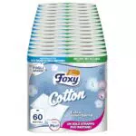 Foxy Cotton Carta Igienica 5 Veli Extra Large con Fibre di Cotone e Certificazione FSC