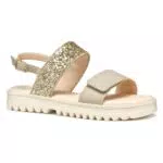 Geox J Sandal Coralie Gir, Beige/Platinum