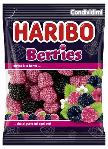 Haribo Berries Caramelle Gommose Gusto Frutta per Feste e Momenti di Relax