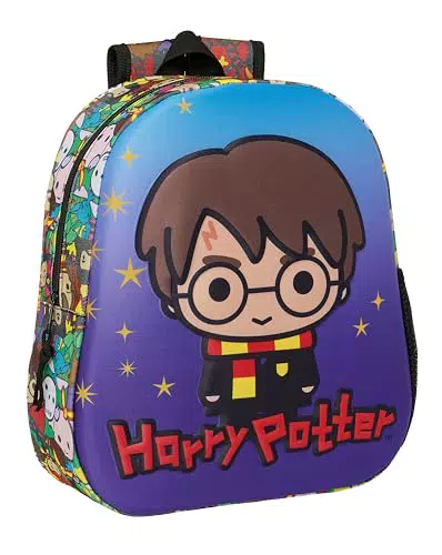 HARRY POTTER Zaino scolastico 3D adattabile per bambini, comodo e versatile
