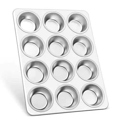 HaWare Stampo per Muffin in Acciaio Inox - Utensile da Cucina Professionale