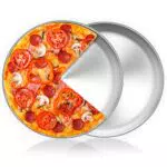 HaWare Teglia per Pizza in Acciaio Inox, 30 cm, Atossica e Facile da Pulire