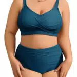 Heekpek Costume da Bagno Donna Taglie Forti Vita Alta Push Up Bikini Imbottito