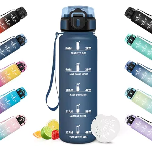 HoneyHolly Borraccia 1 Litro, A Prova di Perdite, Water Bottle