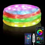 HOTUT Luci di Natale LED con Telecomando Impermeabili, Smart RGBIC USB