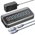 ORICO Hub USB C a 7 porte 5 Gbps con porta di ricarica intelligente per MacBook