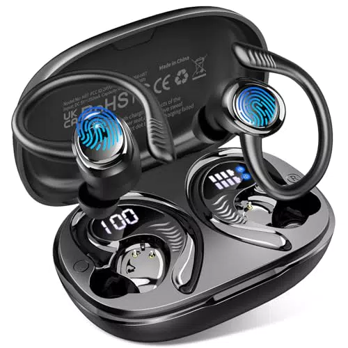 Hupoaf Cuffie Bluetooth 5.4 Sport con Microfono ENC e Impermeabilità IP7