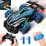 IEEILUL Macchina Telecomandata Acrobatica a 4 Ruote Motrici con Luci LED e Spray