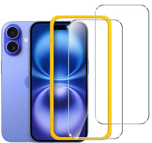 iVoler Pellicola Vetro Temperato per iPhone 15/16, Anti Graffio Durezza 9H